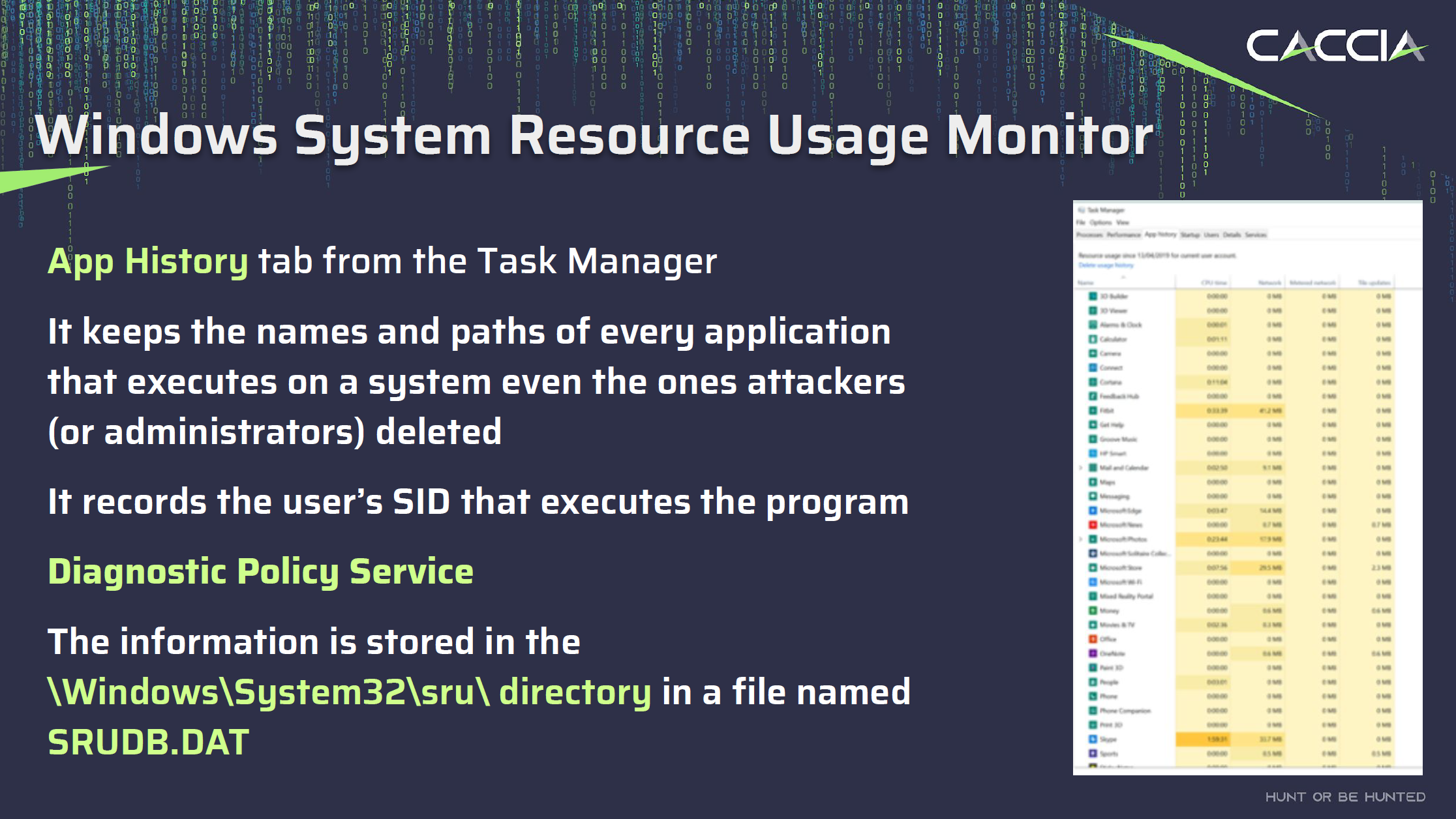 Windows SRUM Overview