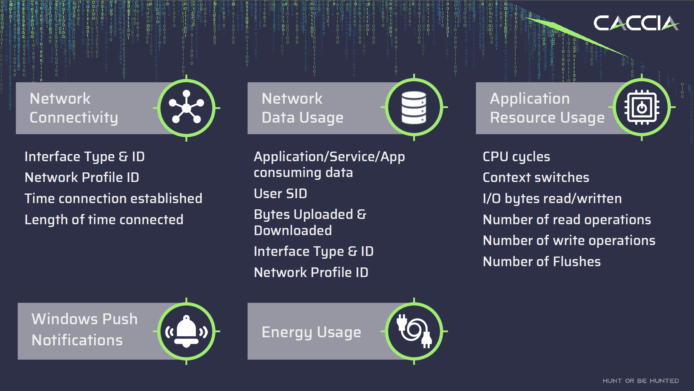 Information in the SRUM DB