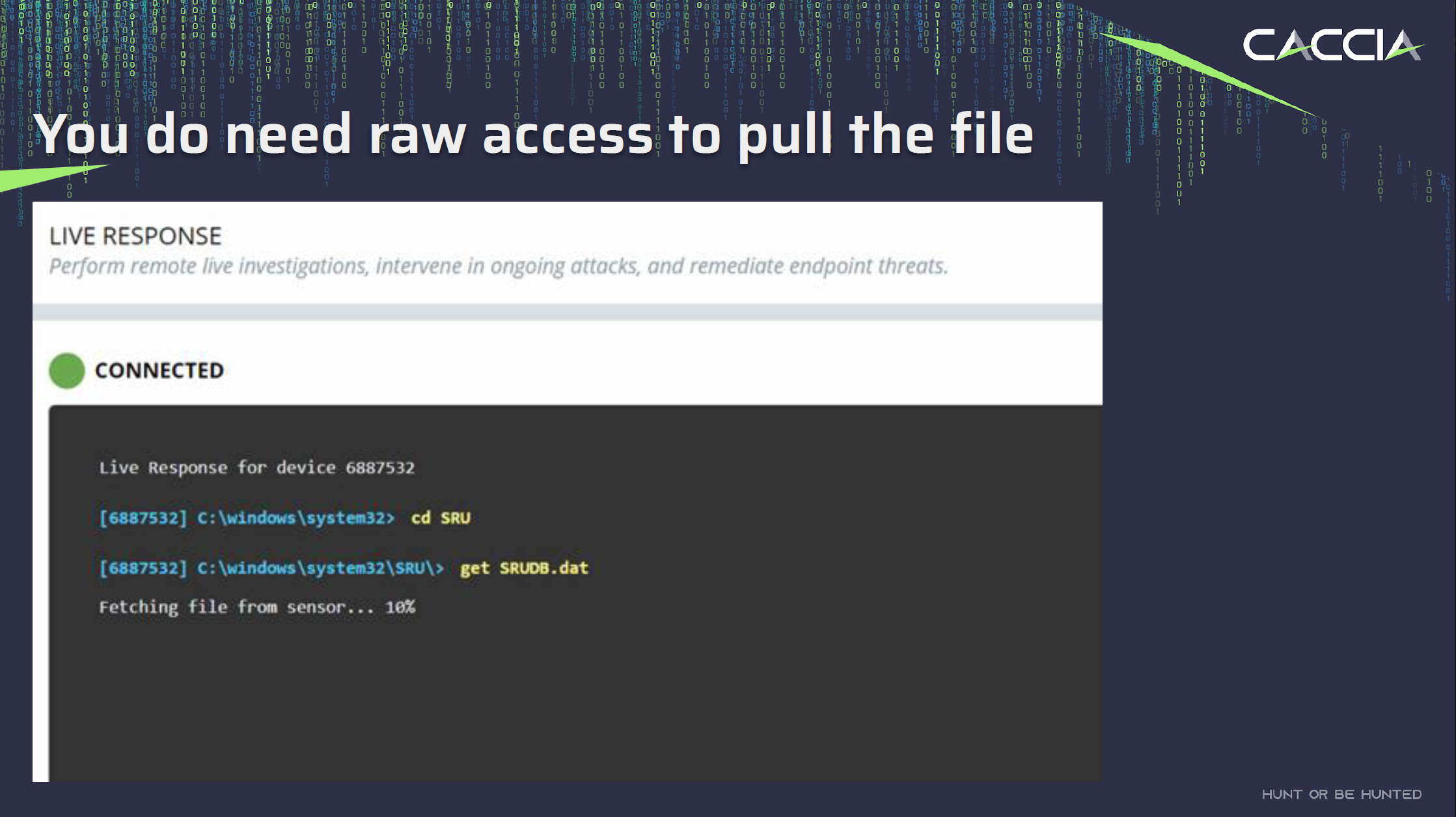 You can collect the SRUM using live response tools